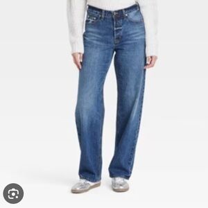 Universal Thread Women's Straight Leg Jeans - Deep Blue